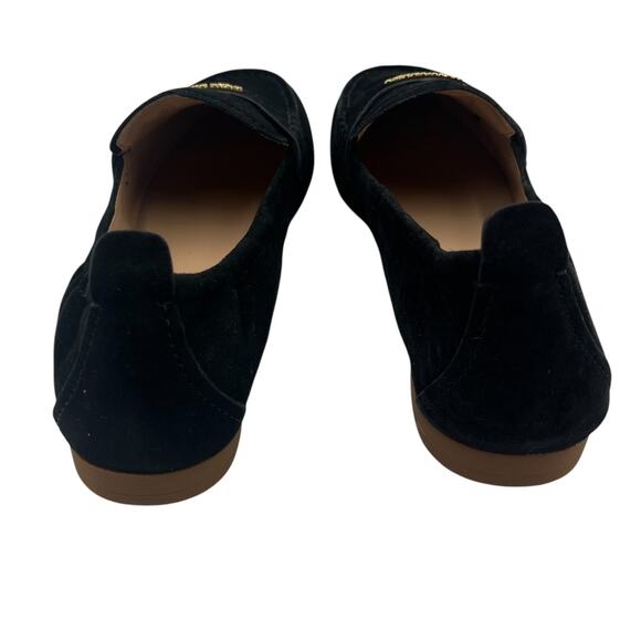 Kate Spade Eliza Suede Leather Flat Slip On Loafer Moccasin Black Size 6B - Picture 8 of 9